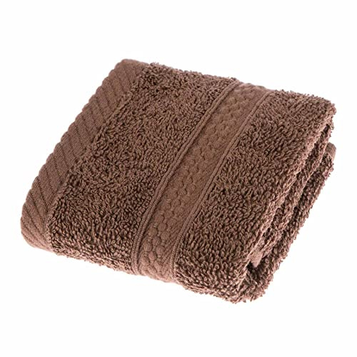 Homescapes Flauschiges Premium Frottee Gästetuch ca. 30 x 30 cm Gästehandtuch aus 100% Reiner Baumwolle, Schokobraun
