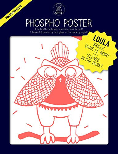 OMY phop02 Loula zeigt, phosphoreszierend Papier bunt 30 x 31 x 40,5 cm