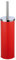 Escobilla de baño metal y acero inoxidable rojo