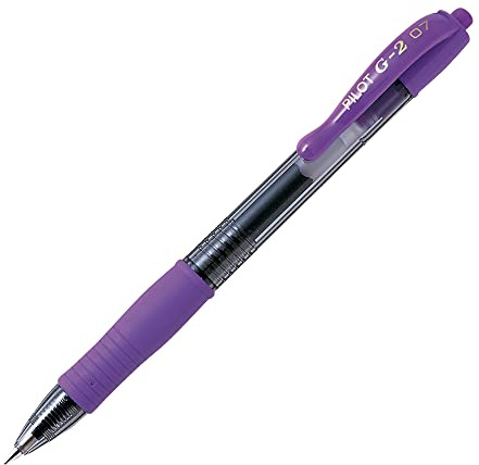 Pilot G2 07 Ballpoint Gel Pens Pack of 12 Purple
