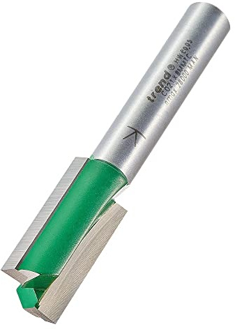Trend CraftPro C021X8MMTC Double Flute Router Bit 8mm Shank 12.7mm Cutting Diameter 25.4mm Cutting Length Carbide Tipped