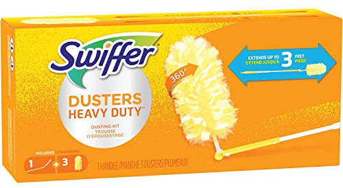 Procter & Gamble 360 Dusters Extender Kit Staubwedel, Plastik Mikrofaser, Weiß/Gelb, 3 ft Extended Handle
