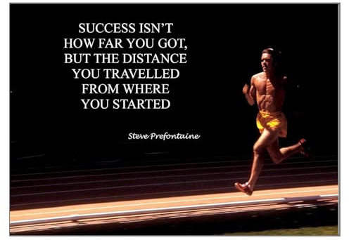 Steve Prefontaine Läufer Leichtathlet Bunt Motivationsposter- Motivierende Zitate und Sprüche, Plakat A3 420 x 297mm
