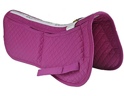 ECP Equine Comfort Products Verstellbare, stoßdämpfende Sattelunterlage aus Memory-Schaum, Verletzungsprävention und Druckentlastung, anpassbare Passform, atmungsaktiv für alle Fahrstile, Rose
