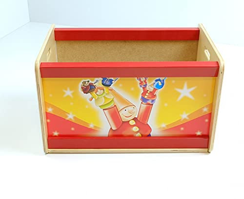 Spielzeugtruhe mit Schreibtafel aus Holz / Maße: 39 x 27 x 24 cm / Gewicht: 3,08 kg / Made in Germany / für Kinder ab 3 Jahren geeignet
