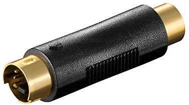 Wentronic 12433-gb S-VHS Stecker auf Cinch Jack Video Adapter