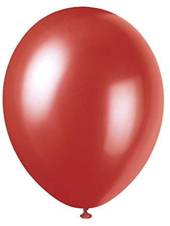 Premium Flame Red Pearlized Balloons (30cm) Pack of 8 - Elegant Party Decorations