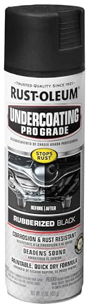Rust-Oleum 248656 Professional Grade Rubberized Undercoating Spray, 15 oz, Black