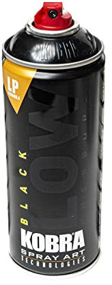 Kobra Paint LOW002 Aerosol Spray Paint, Black Rat, 400 ml