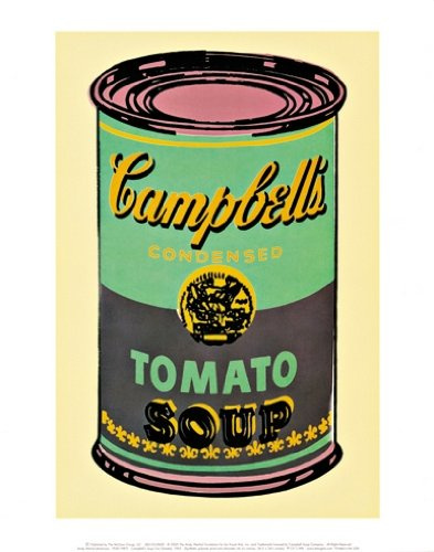 Kunstdruck, Poster Campbell`s Soup Can (Tomato) II von Andy Warhol, 28 x 35.5cm, Kunst, Kuenstler, Bild, Poster, Klassische Moderne, Amerikanische Kunst, Pop Art, hochwertige Ware - Art Galerie Shop
