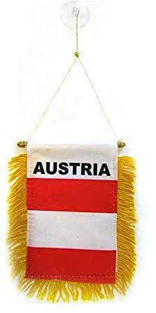 AZ FLAG - Wimpel Österreich - 15x10 cm - Österreichische Mini Flagge 10 x 15 Cm - Auto Pennant Spezielle Auto