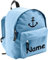 Shirtinstyle Kinder Rucksack Anker, Marine, mit Name veredelt, ideal für Kita, Farbe hellblau