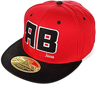 Red Bridge Unisex Baseball-Cap Snapback Caps Kappe Mütze Bestickt RB-Logo R31750 One Size Rot-Schwarz