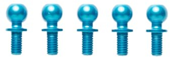 TAMIYA 300053906 - DB-01 Aluminium Ball Head, 5 x 5 mm, Pack of 5, Blue Anodised