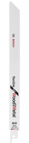 Bosch Professional Coffret de 2 lame de scie sabre S 1122 HF Flexible for Wood and Metal (longueur 225 mm, accessoires pour scie sabre)
