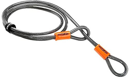 Kryptonite Unisex – Erwachsene Kryptoflex Schlösser, Schwarz, 10mm/220cm