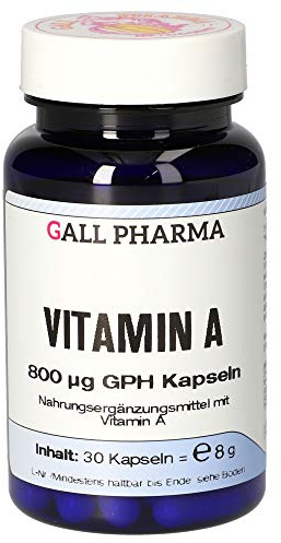 Gall Pharma Vitamin A 800 Mikrogramm GPH Kapseln, 30 Stück, 1er Pack (1 x 30 Stück)