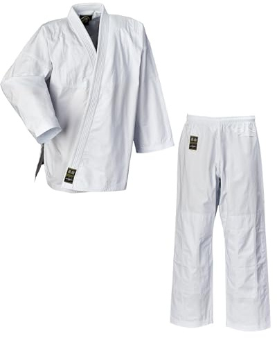 Ju-Sports Ronin Jujutsu Anzug Herren weiß - Superleichter Gi für Erwachsene 100% Baumwolle, Reißfester Stoff mit neuer Rip-Stop-Webtechnik für mehr Strapazierfähigkeit