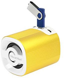 MusicMan X4 Grenade Soundstation Lautsprecher (microSD-Kartenslot, 3,5mm Buchse, 3 Watt, USB) gold