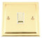 Light Switch Single 1 Gang - Victorian Polished Brass - White Insert - Metal Rocker Switch - 10 Amp 1 Gang 2 Way