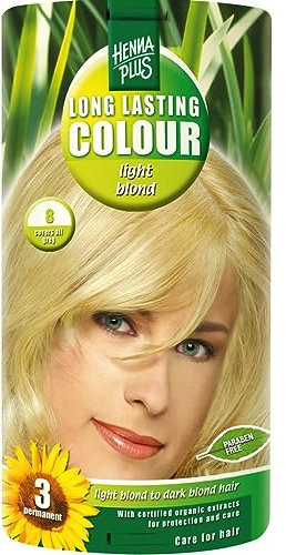 Hennaplus 49133 Long Lasting Colour 8 Light Blond
