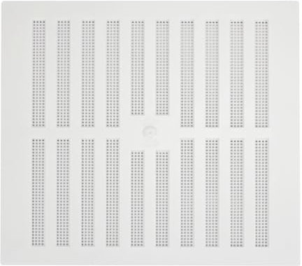 Map Adjustable Air Vent with Flyscreen Cover, for Openings 9 x 9 (229mm x 229mm), Hit & Miss Triple Brick Ventilation Cover, White