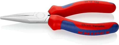 Knipex Long Nose Pliers chrome-plated, with multi-component grips 140 mm 30 15 140