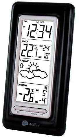 La Crosse Technology WS9132 station météo avec températures Intérieur/Extérieur - Noir