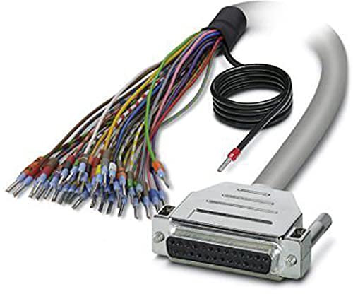 PHOENIX CONTACT CABLE-D-25SUB/F/OE/0.25/S/2.0M Konfektioniertes Geschirmtes Rundkabel, Einzeladern (25-Polig) (Die Adern Sind Beschriftet & mit Aderendhülsen Versehen