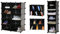 Kronenburg Regalsystem Schuhregal Badregal Schrank Regal Schuhschrank - 100 x 76 x 37 cm - Schwarz