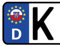 Werbetechnik Sotirios Papoutsis 2X Kennzeichen Aufkleber THÜRINGEN Nummernschild Sticker (ca.2 cm)