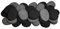 The Stove Wizard 20 Black & Grey Ceramic Fire Pebbles – Heat-Resistant Stones for Gas, LPG, Electric & Bio Ethanol Fires – Mixed Colour Set (60mm x 40mm x 40mm)