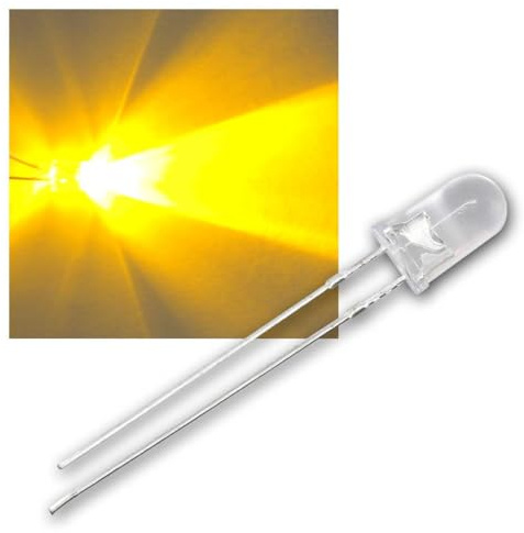 world-trading-net - 50 LEDs wasserklar 5mm gelb Typ WTN-5-5000ge, Leuchtdiode, bedrahtet, Diode leuchtend, als Bauteil