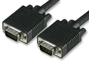Fully Wired 10m SVGA/VGA Cable - ALL 15 Pins Connected/Male to Male/Twin Shielded lead/Monitors, TV, Laptop etc/By Cables 4 ALL