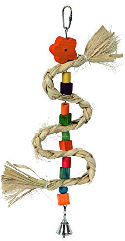 Kerbl Pet Vogelspielzeug Nature mit Glocke u. Sisal, Höhe 36cm