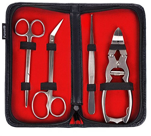 Purovi Accessori Acquario - Kit di Accessori per Pulizia Piante - Attrezzi per Acquari e Terrarium - Strumenti in Acciaio Inossidabile per Terrario