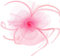 Haarschmuck Haarreif eleganter Fascinator mit Federn Blumen Kopfbedeckung Braut Hochzeit (Rosa)