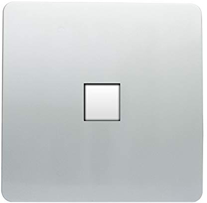 Trendi Artistic Modern Glossy Tactile RJ45 Cat 5e & Cat 6 Ethernet Socket Silver ART-PCSI