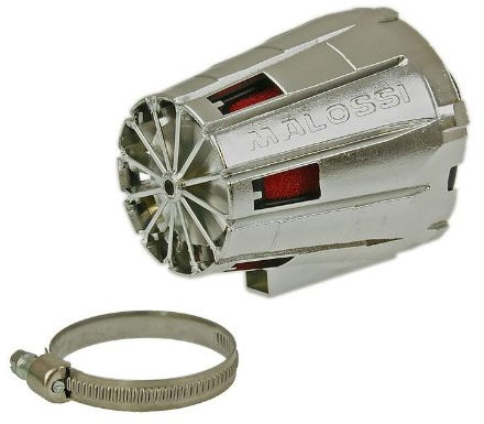 Filtro di – m.047593 W – Aria Malossi Racing 38 mm in scatola cromata Rosso