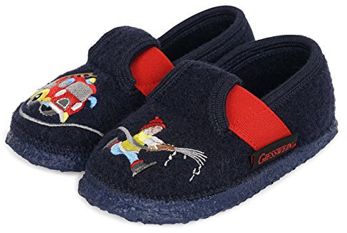 GIESSWEIN Trulben, Flache Hausschuhe Jungen, Ocean 588, 31 EU