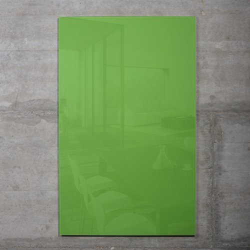 raum-blick Glas Magnettafel MAX inkl. 5 Magnete, Magnetspiegel/Glasmagnettafel/Magnetboard/Magnetwand (grün, 50 x 30 cm)