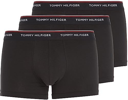 Tommy Hilfiger Herren Boxershorts Low Rise Trunks aus Baumwolle, Schwarz (Black), M