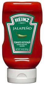 Heinz Tomato Ketchup with Jalapeno 14oz Bottles (Pack of 3) by Heinz
