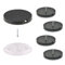 Wagner QuickClick® Stoppgleiter Möbelgleiter Stuhlgleiter 4er-Set zum Anschrauben - 4X Basis+Schraube+Gleiteinsatz rutschhemmend austauschbar - STOPP - Durchmesser Ø 50 mm - Made in DE - 15804800