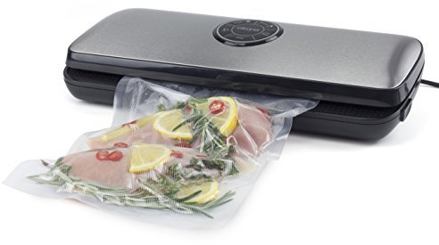 ELLRONA VF50, Vakuumiergerät, Vakuumierer, stabile Schweißnaht 30cm, Folienschweißgerät für trockene oder feuchte Lebensmittel, inkl. 5 Folienbeutel, 1 Folienrolle