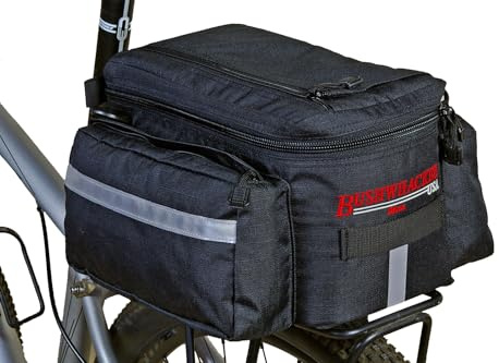 Bushwhacker Mesa Large Insulated Bike Rack Trunk Bag, Rear Bicycle Cooler Cargo Storage with Padded Interior, Reflective Trim, Water Resistant Construction for Cycling Commuter Touring Ebike