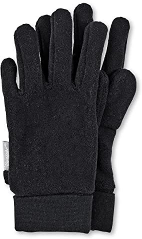 Sterntaler Unisex Kinder Fingerhandschuhe aus Microfleece, mit Elastischem Bündchen Handschuhe, Schwarz, 6