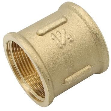 Stabilo-Sanitaer Messingmuffe 1 1/2 Zoll DN40 Rohrmuffe Muffe Rohrverbinder Gewindeverbinder Messingfitting Messing Fitting Gewindefitting Rohrfitting