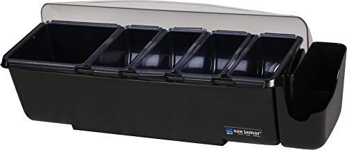 San Jamar BD4005E The Dome Garnish Center, 4 Quart Capacity, Polycarbonate Base, NSF