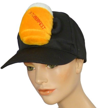 Euro Souvenirs Basecap Schirmmütze schwarz Bierkrug Oktoberfest Größe verstellbar